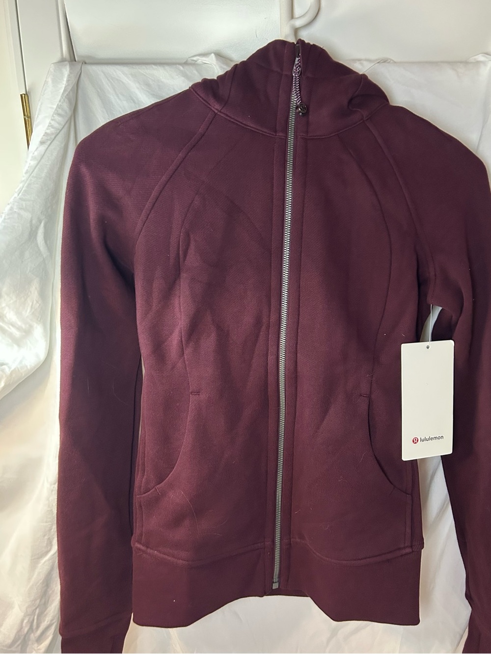 lululemon athletica Women's Deep Burgundy Zip-Up Hoodie Jacket